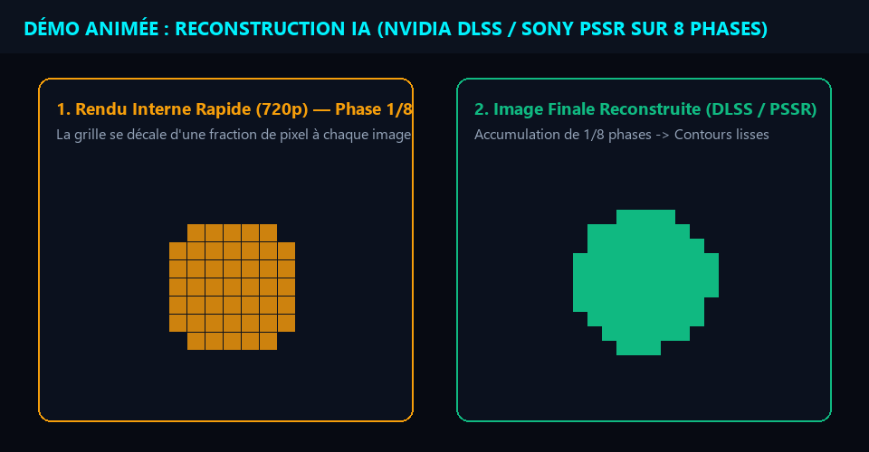 Animation reconstruction IA DLSS PSSR